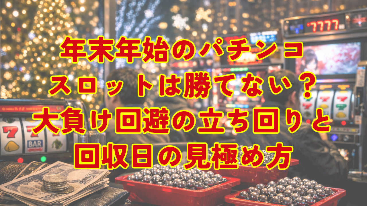 年末年始のパチンコ・スロットは本当に勝てない？大負け回避の立ち回りと回収日の見極め方