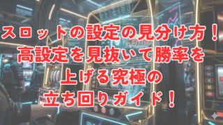 スロットの設定の見分け方！高設定を見抜いて勝率を上げる究極の立ち回りガイド！