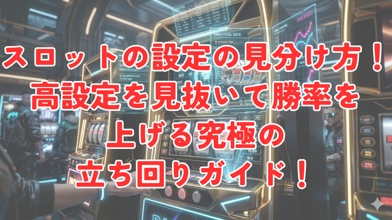 スロットの設定の見分け方！高設定を見抜いて勝率を上げる究極の立ち回りガイド！