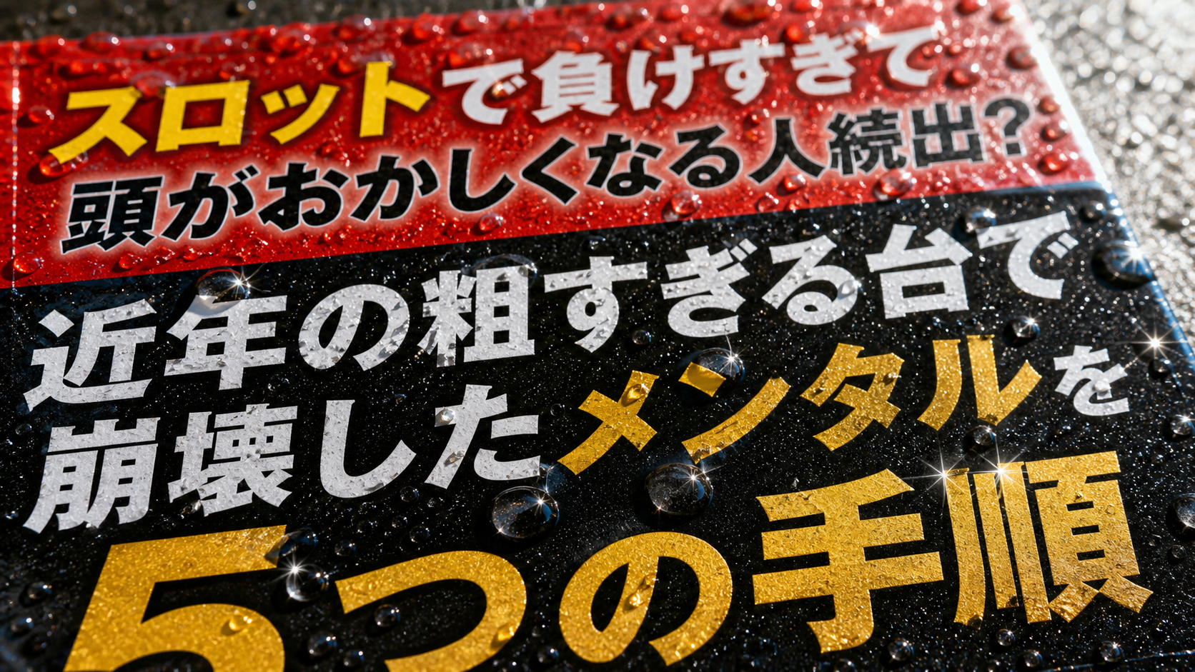 スロットで負けすぎて頭がおかしくなる人続出？近年の粗すぎる台で崩壊したメンタルを立て直す5つの手順